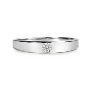 Sterling Silver Baby Ring with Clear CZ for Newborns, Infants, Toddlers, Kids, Little Girls April Birthstone Pinky Ring, Toe Ring for Women