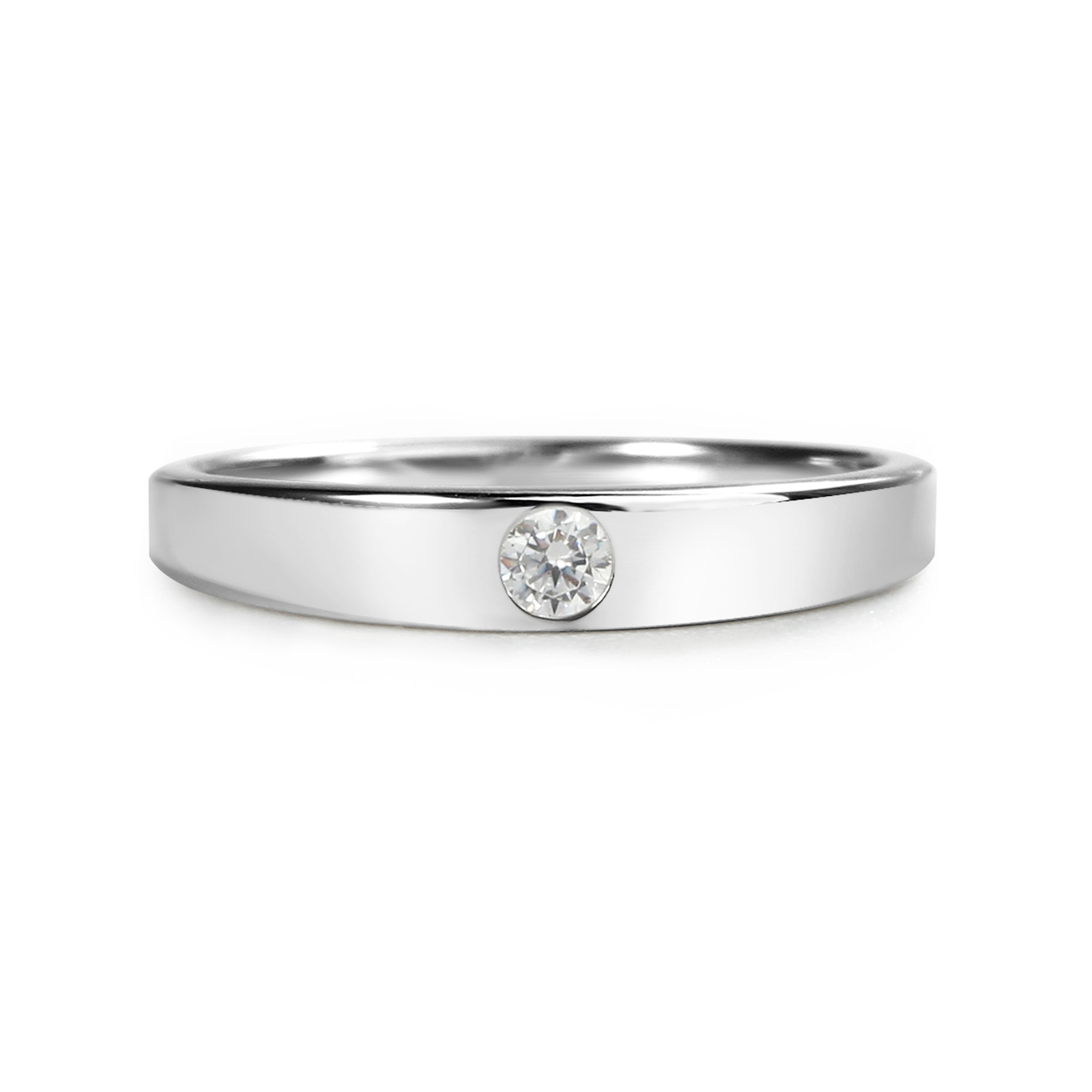 指輪・リング [MOMENTEL]  Baby Ring Sterling Silver Baby Ring With Clear CZ for Newborns