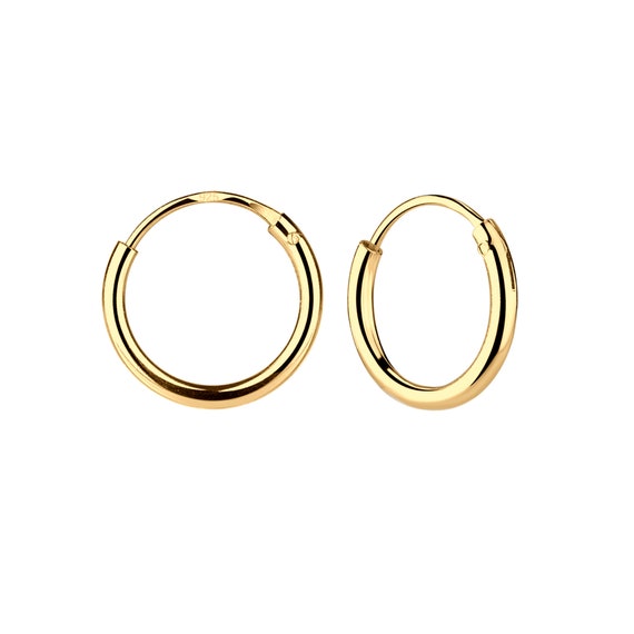 Girls 14K Gold plated Over Sterling Silver Endless Hoop Earrings