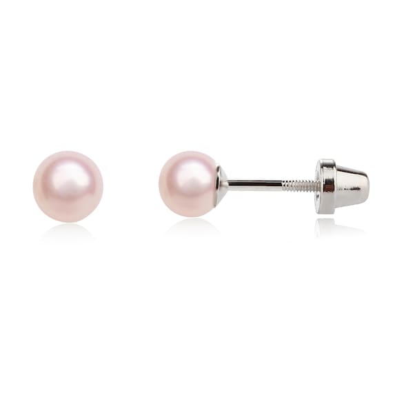 Orecchini a Perno simbolo Fiore con Cristallo Rosa in Argento