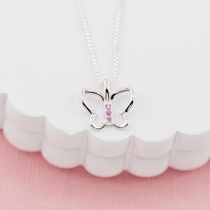 Pink Butterfly & Quote Double Dangle Charm | Rose gold plated | Pandora