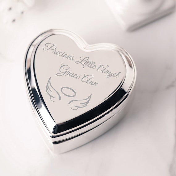 Free Engraved Message Personalised Silver Plated Round Jewellery/Trinket box 