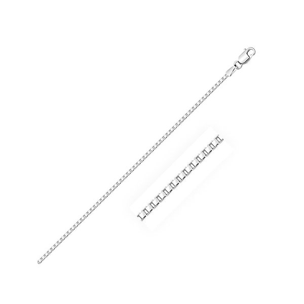 Sterling Silver 925 Box Chain with Durable Lobster Clasp (14 inch for Kids, 16 inch or 16-18 inch Adjustable for Teens and Women)