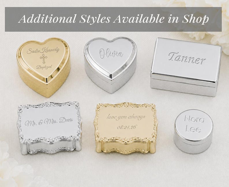 Quinceañera Gift for 15 Year Old Girls, Personalized Silver Heart Jewelry Box with FREE Engraving, Sweet 16 Gift, Sweet 15 Gift with Tiara image 7