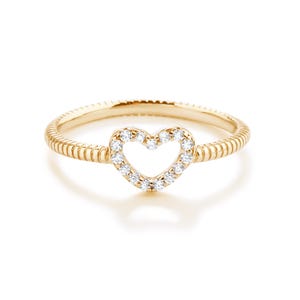Little Girls 14k Gold-plated Baby Ring, Granddaughter Gift, Kids Heart ...