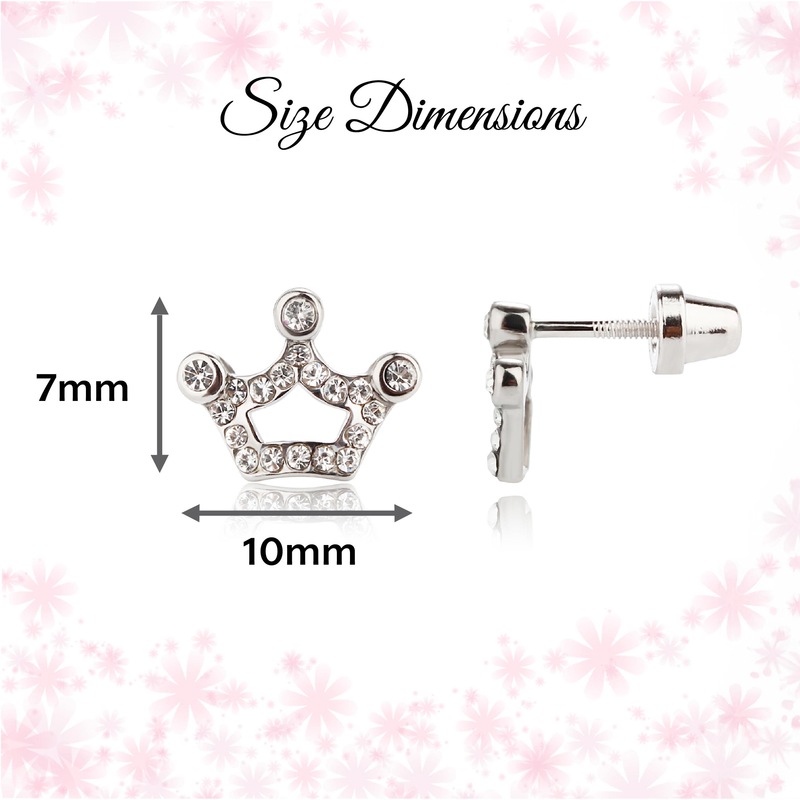 Orecchini A Corona Per Principessine - Argento Sterling 925