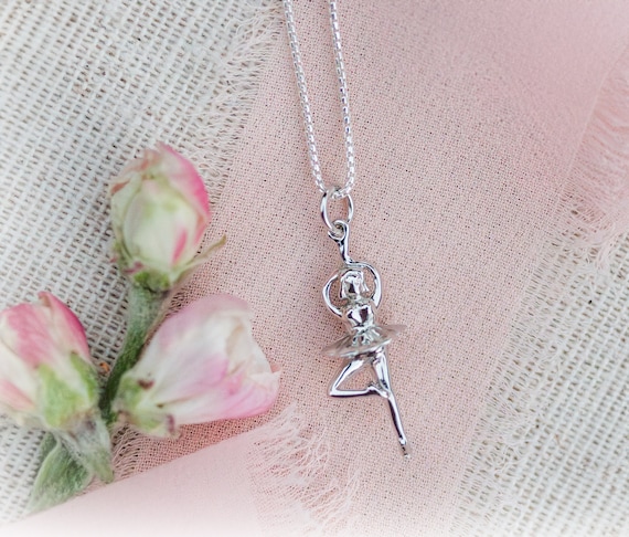 Sterling Silver girls ballet necklace. Sterling Silver girls ballet necklace.