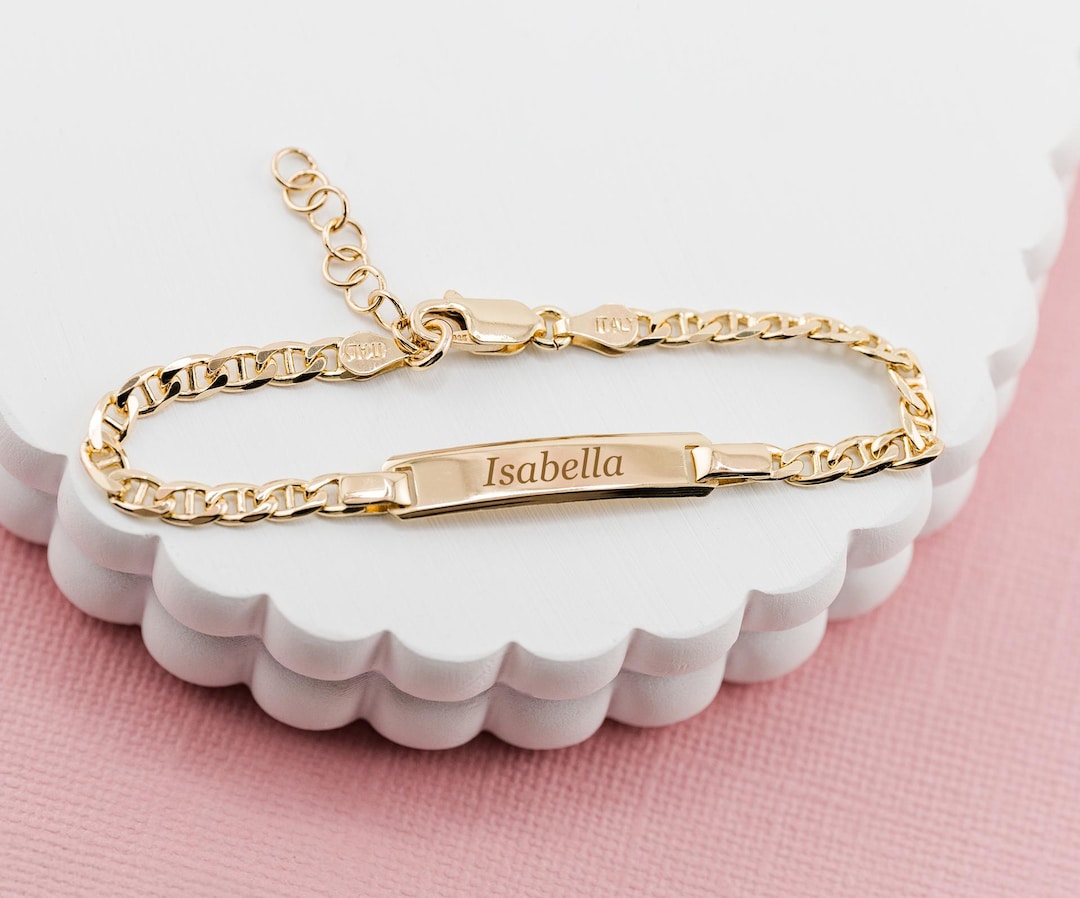 Custom Stamped Initial Letter Tag Charm – Silver/Gold Brass, For Boy Son Grandson Nephew, Fits European Bracelets