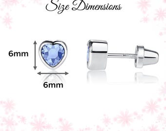 Baby Girl Earrings Sterling Silver Simulated Pearl Earrings With Safety Screw Backs - For Toddlers & Young Girls Childrens Safety Earrings