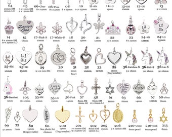 Girls 925 Sterling Silver or 14K Gold-Plated Charms for Bracelets or Children's Charm Necklaces, Individual Charms, Jewelry Making Supplies