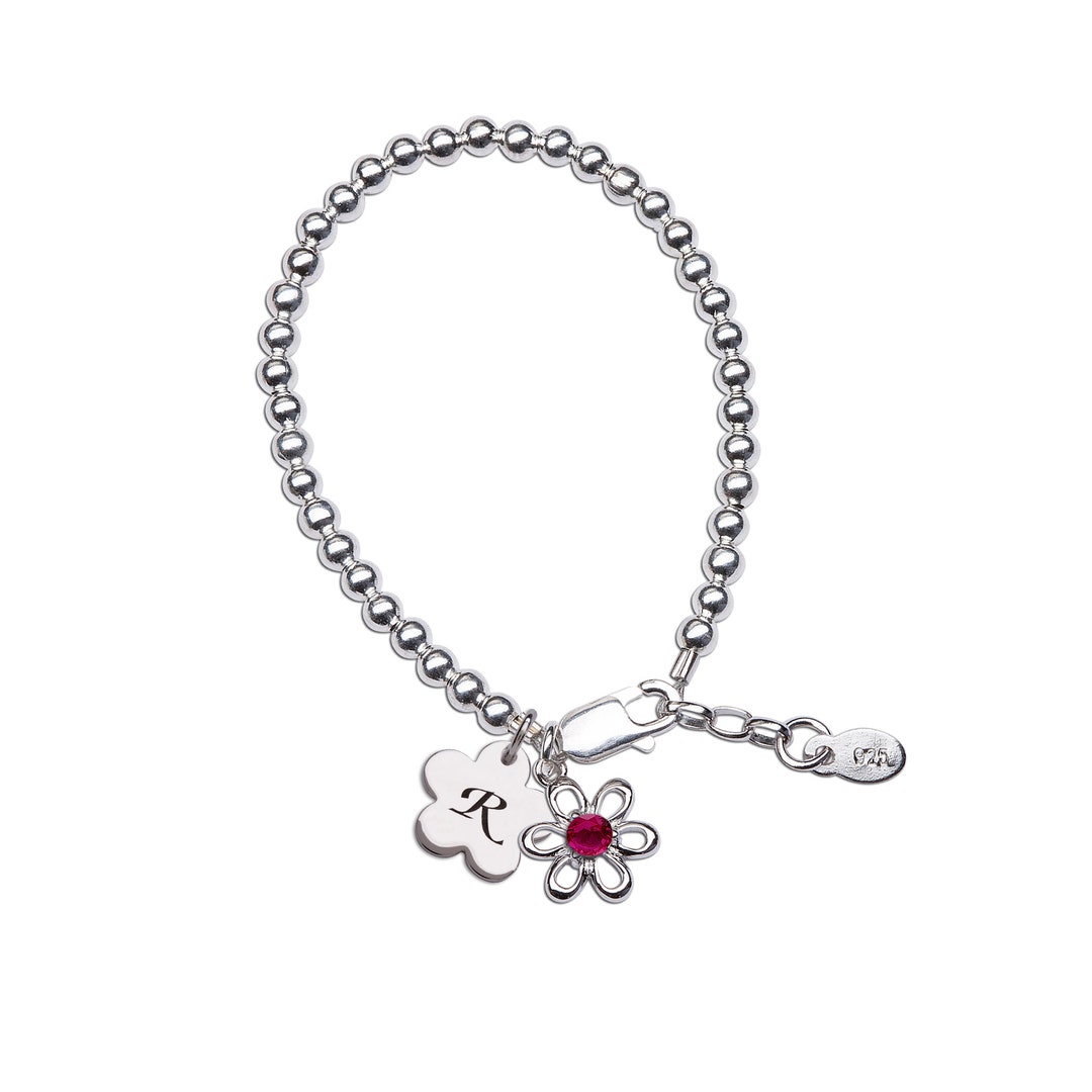 Precious Pieces Sterling Silver Birthstone Ring For Girls - Heart Shaped CZ With Gift Box
