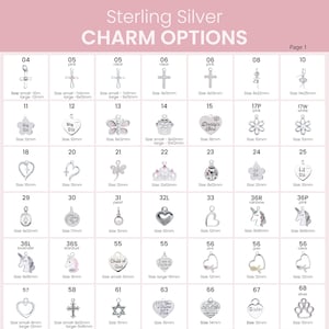 Girls 925 Sterling Silver Charms for Bracelets or Children's Charm Necklaces, Individual Charms, Jewelry Making Supplies