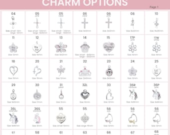 Girls 925 Sterling Silver Charms for Bracelets or Children's Charm Necklaces, Individual Charms, Jewelry Making Supplies