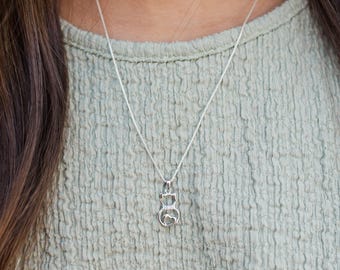 Collana in argento sterling a forma di gatto per bambine, gioielli per bambini a forma di gattino arcobaleno, regalo di compleanno per amanti dei gatti, ciondolo a forma di gatto per adolescenti