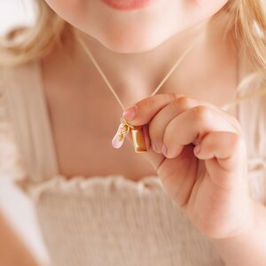 Girls 14K Gold-Plated Ballet Slipper or Ballerina Shoe Necklace - Optional Engraving - Dance Recital Gift, Kids Ballet Jewelry, Nutcracker image 6