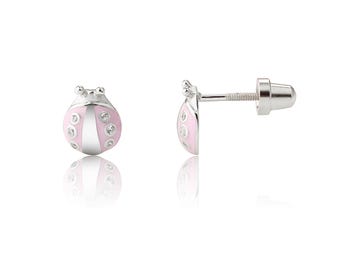 Orecchini A Cerchio In Argento 925 Con Zirconi Cubici Colorati, 10 Mm, Portafortuna, Per Donna E Bambina, Confezione Regalo