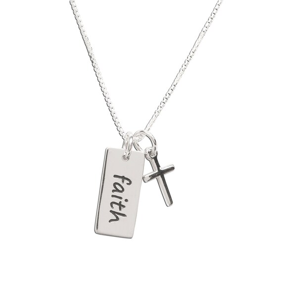 Faith sterling on sale silver necklace