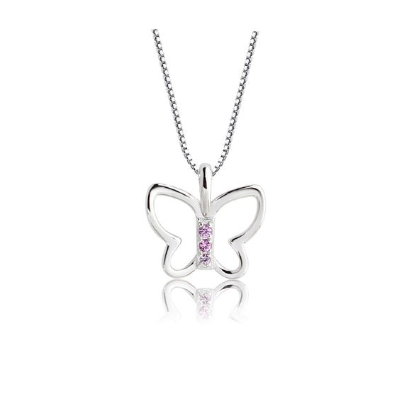Collana Farfalla In Argento 925 Per Donna – Ciondolo Regolabile A Doppio Strato, Gioiello Ipoallergenico In Confezione Regalo