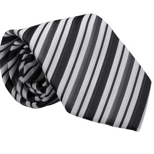 LDS Taufe Schwarz Gestreift Krawatte mit CTR Krawattennadel in Geschenk Box für Jungen Taufgeschenk, Mormon Jungen Taufgeschenk, Jugend Schwarz Gestreifte Kirchen Krawatte