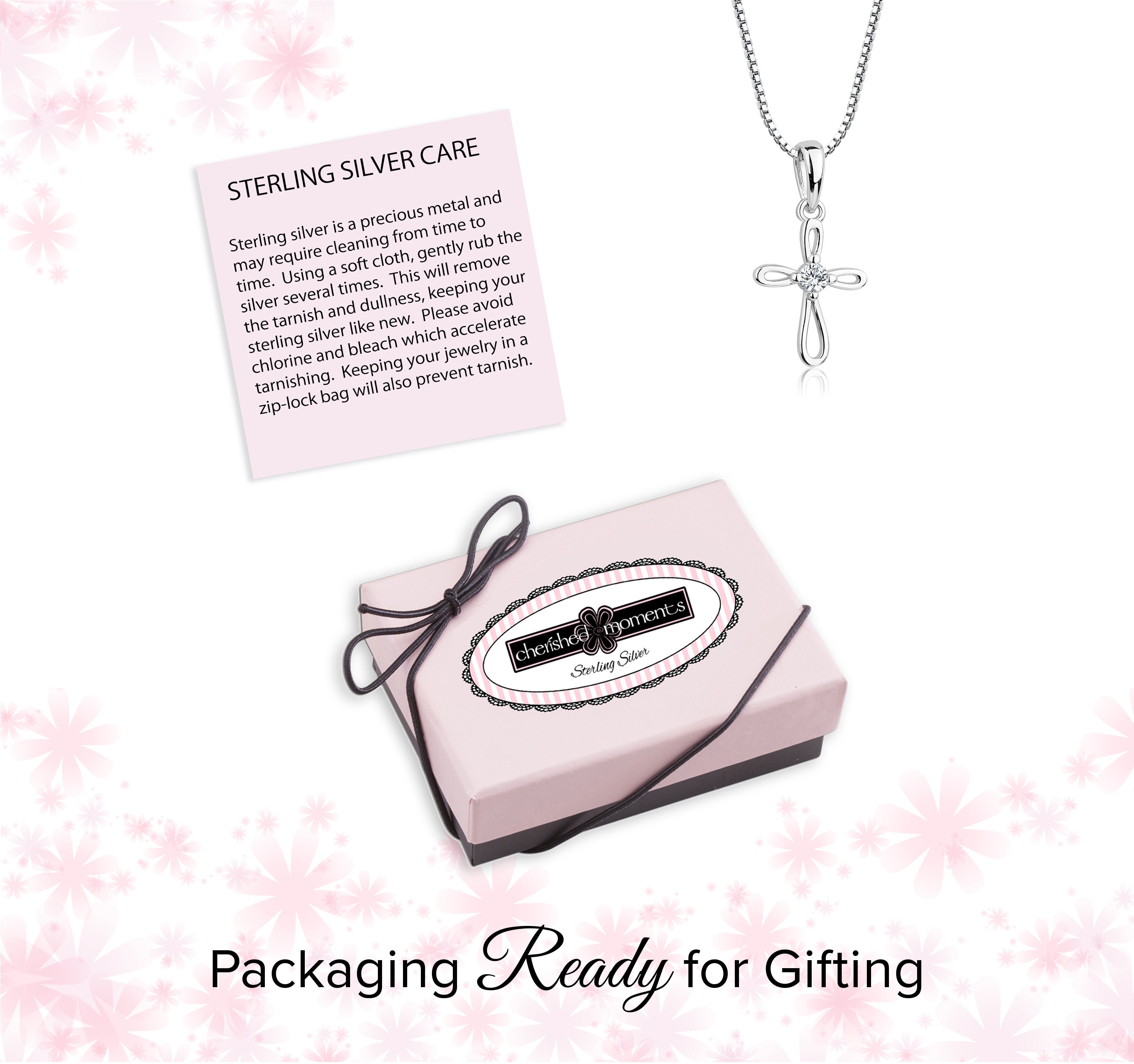 Collana Con Croce In Argento 925 Per Bambina, Ciondolo Fede, Regalo Battesimo/comunione