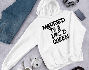 Hoodie för par för locs, Hoodie för make, Hoodie för make/maka, Hoodie för loc'd, Uppskattning av loc, Hoodie för unisex