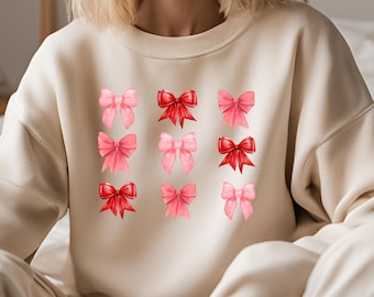 coquette bow , Valentines day,Preppy Bow valentines PNG, preppy bow, Pink bows, red bows, cowgirl, Valentines day shirt designs