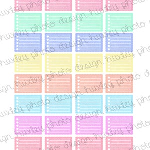 Glitter Halfbox Checklist Stickers for EC Planners (PRINTABLE)