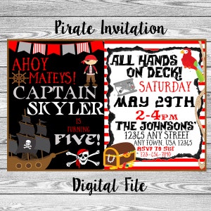 Pirate Birthday Invitation (DIGITAL FILE)