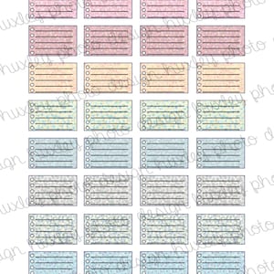 Confetti Halfbox Checklist Stickers for EC Planners (PRINTABLE)