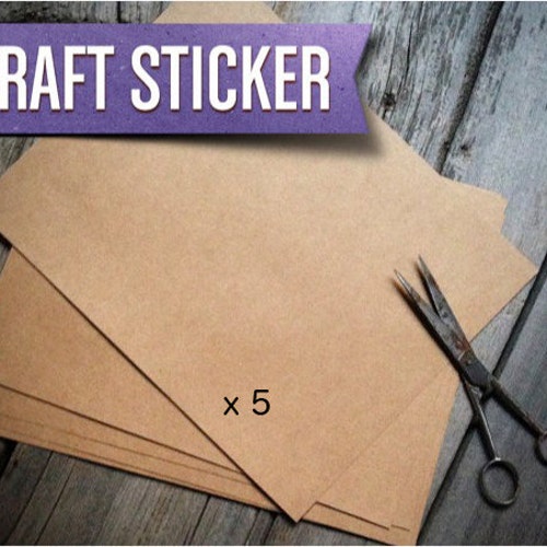 Make Your Own Kraft Stickers Brown Kraft Adhesive Sticker Etsy