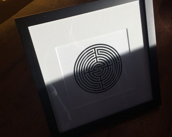 Labyrinth Maze Puzzle – 8x8 Art Prints