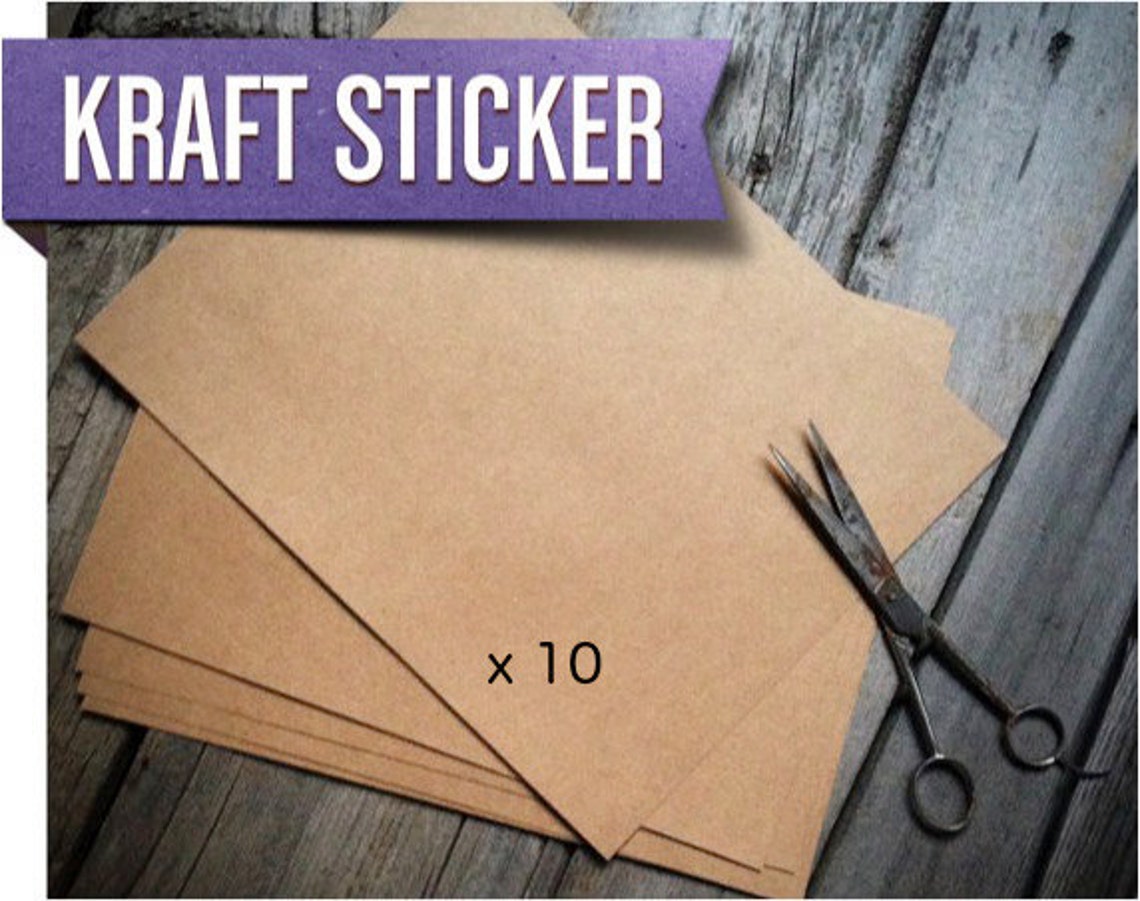 Kraft Paper Labels Brown Kraft Printable Sticker Paper - Etsy