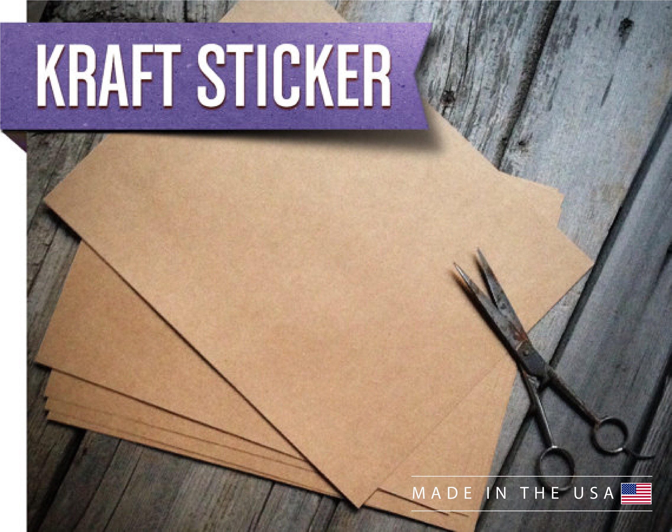 Kraft Paper Labels | Natural Kraft Sticker Paper (Quantity 1-10) | DI…