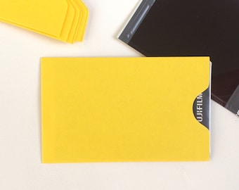 Picture Envelopes Custom Print | Yellow Printable Photo Envelopes | Compatible with Instax and Polaroi film