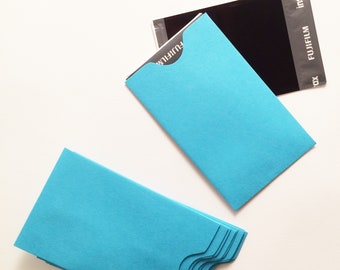 Enveloppes d’image Impression personnalisée | Enveloppes photo imprimables bleues | Compatible avec le film Instax et Polaroi