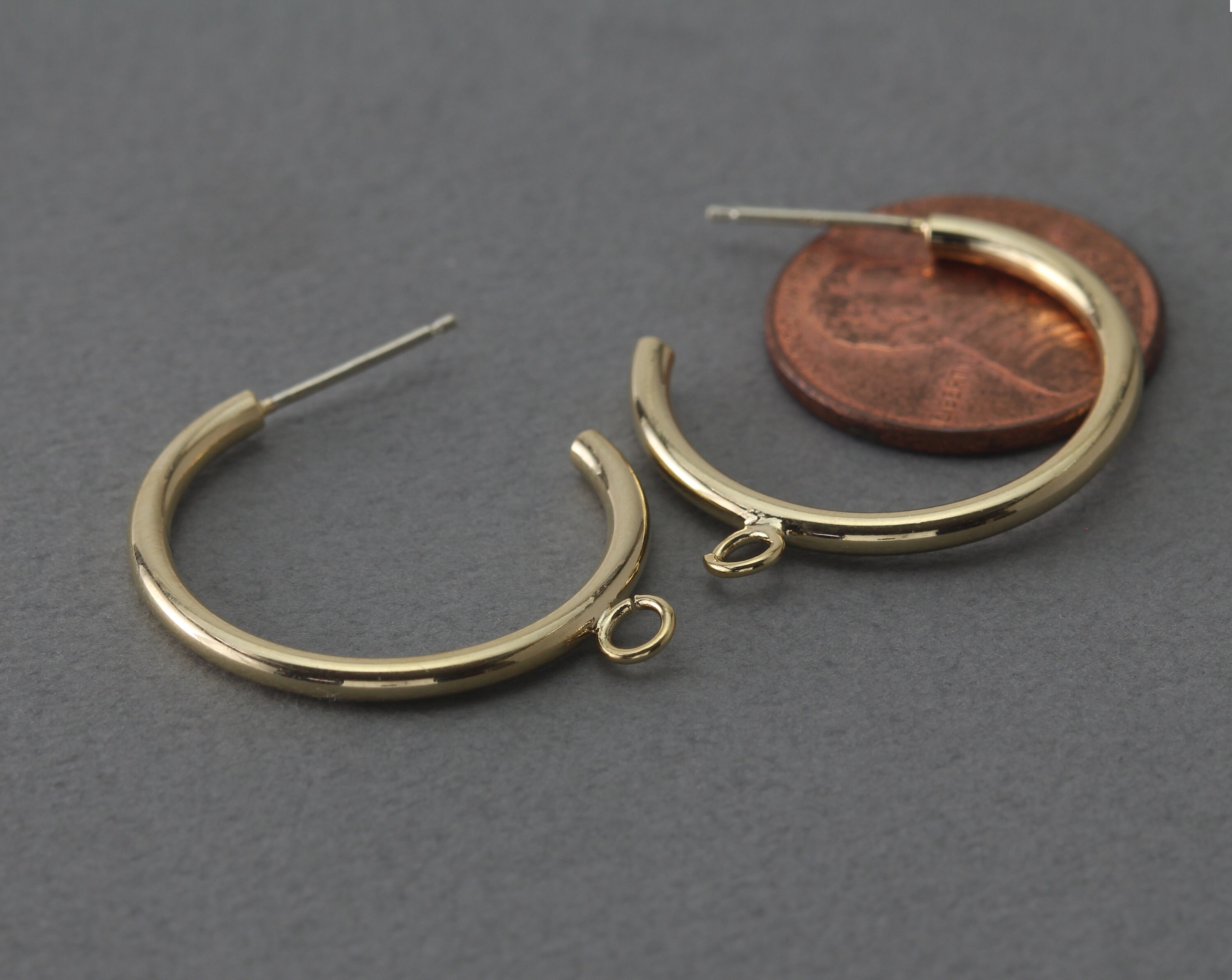 Round Post Earring large . Earring Component . 925 Sterling Etsy Canada