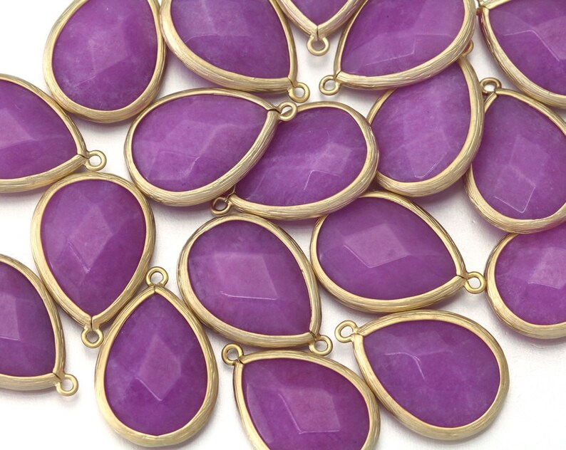 Purple Jade Gemstone Pendant . Jewelry Craft Supplies . 16K Etsy