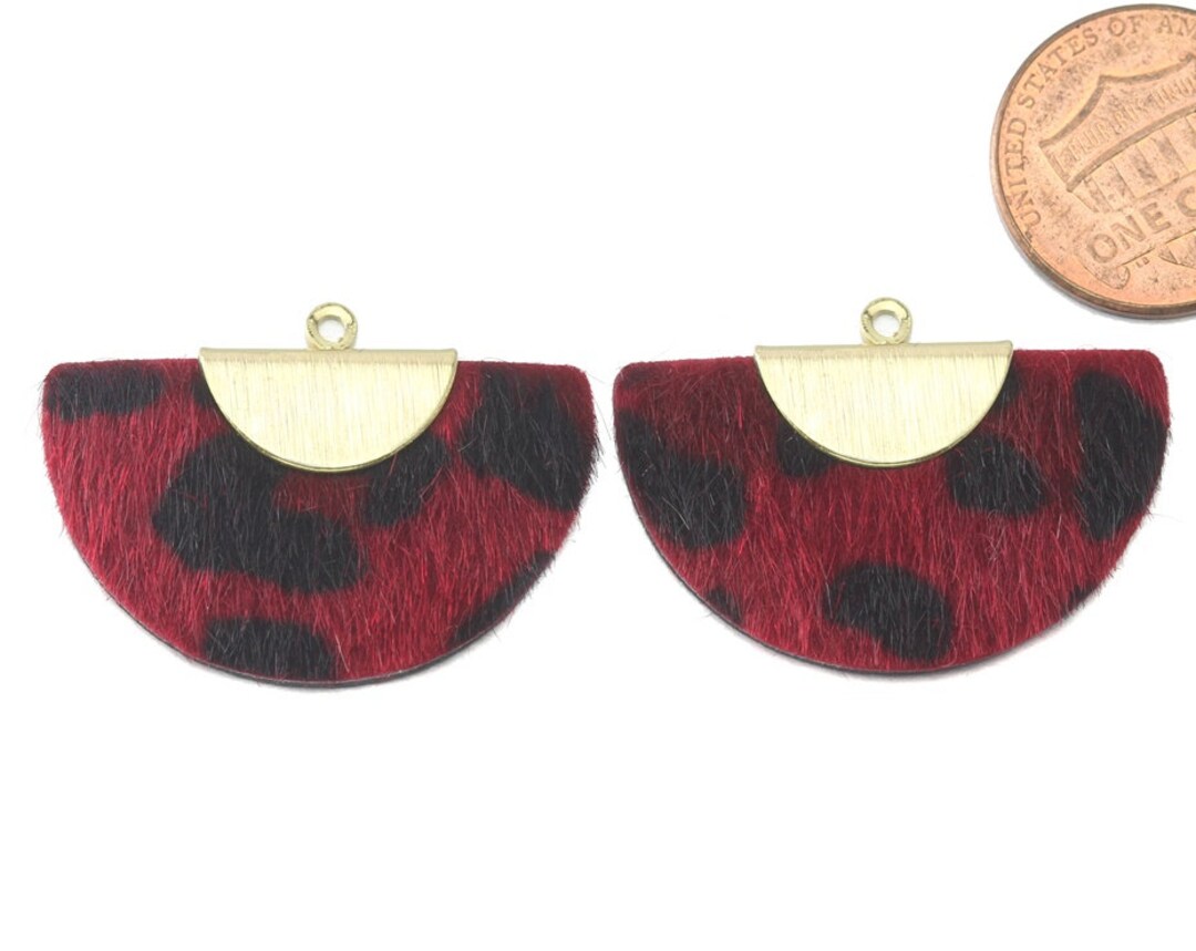 70% OFF . Leopard Imitation Leather Pendant . Jewelry Craft