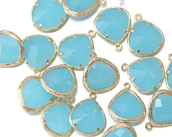 10% OFF 10 Pieces . Ocean Blue Glass Pendant . Wholesale | Etsy