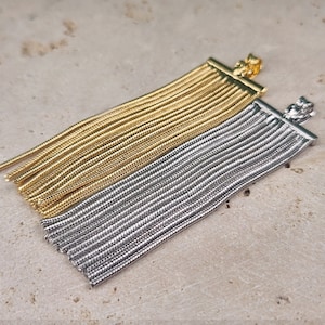 Snake Chain Ear Jacket . Earring Back . Polished Plated / 2 Pcs - Item No. EC099