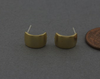 Brinco Poste Redondo. Componente Brinco. Banhado a ouro fosco / 2 peças - FC745-MG