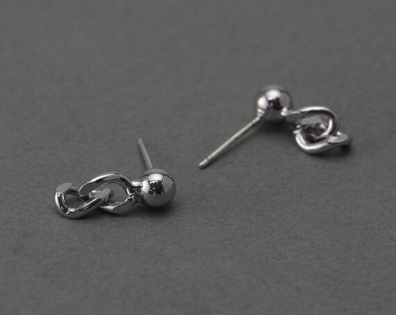 Ball Post Stud Earrings Polished Hammered Sterling Silver - 5mm Ball Post Stud Earrings Polished Hammered Sterling Silver - 5mm