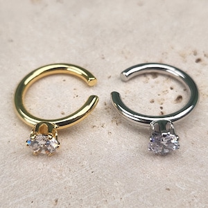 Ohrmanschette. Ohrring Komponente. Poliert Vergoldet / 1 Paar - Art.Nr. EC386