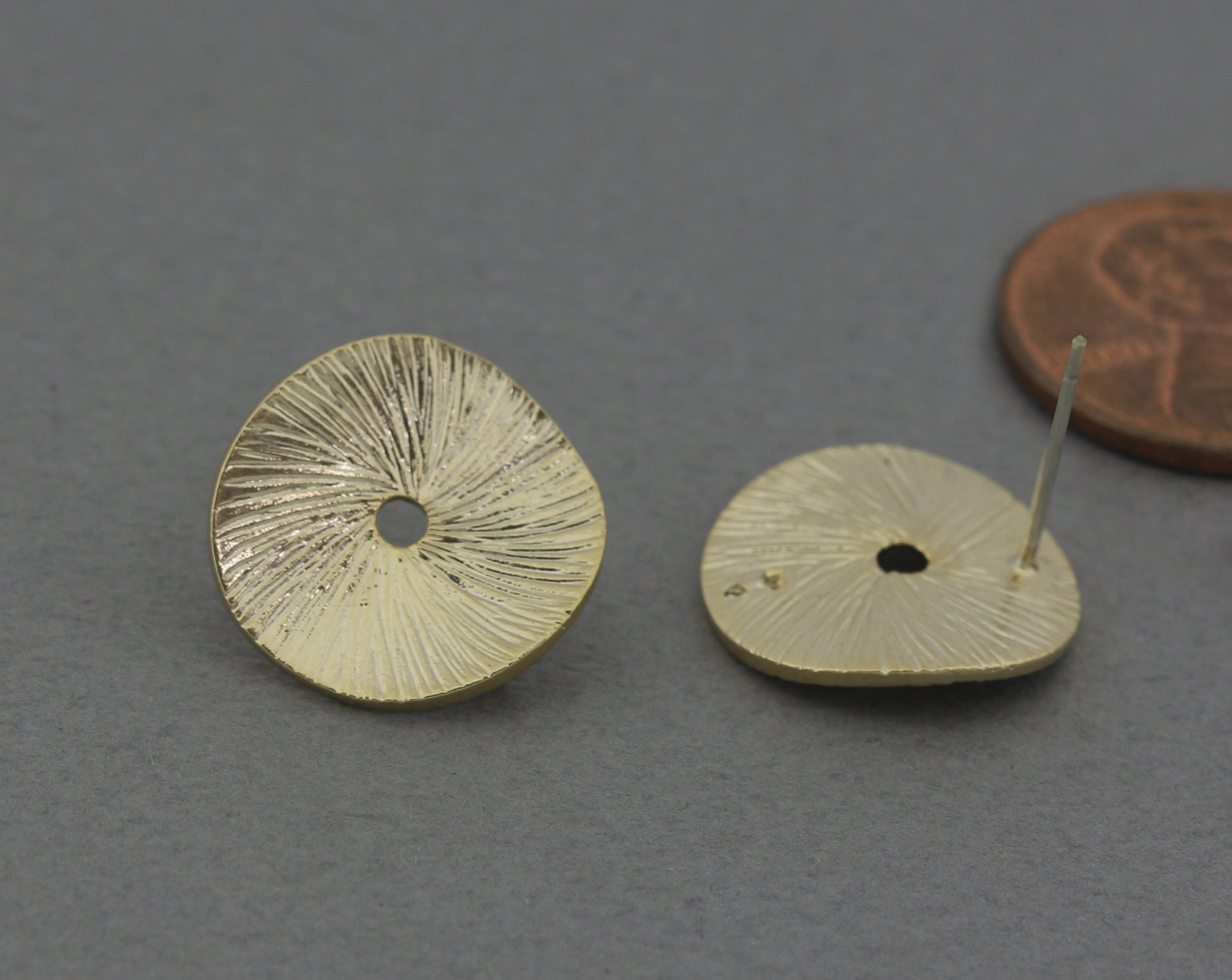 Round Post Earring . Earring Component . 925 Sterling Silver Etsy UK