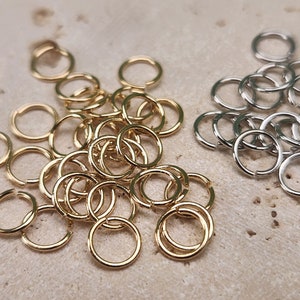 Jump Ring 0.6mm x 4mm . 22 Gauge x 4mm (Inner size) . Polished Plated / 100 Pcs - Item No. JR0640