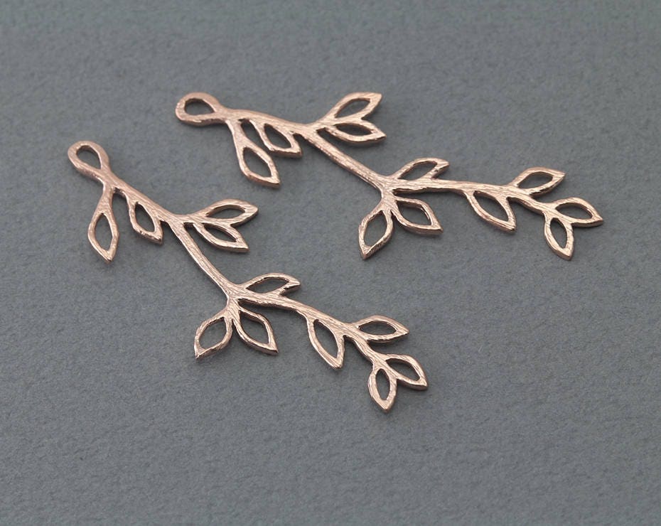 Findings Jewelry Making & Beading Matte Rose Gold Plated over Brass / 2 Pcs AC129RG Jewelry