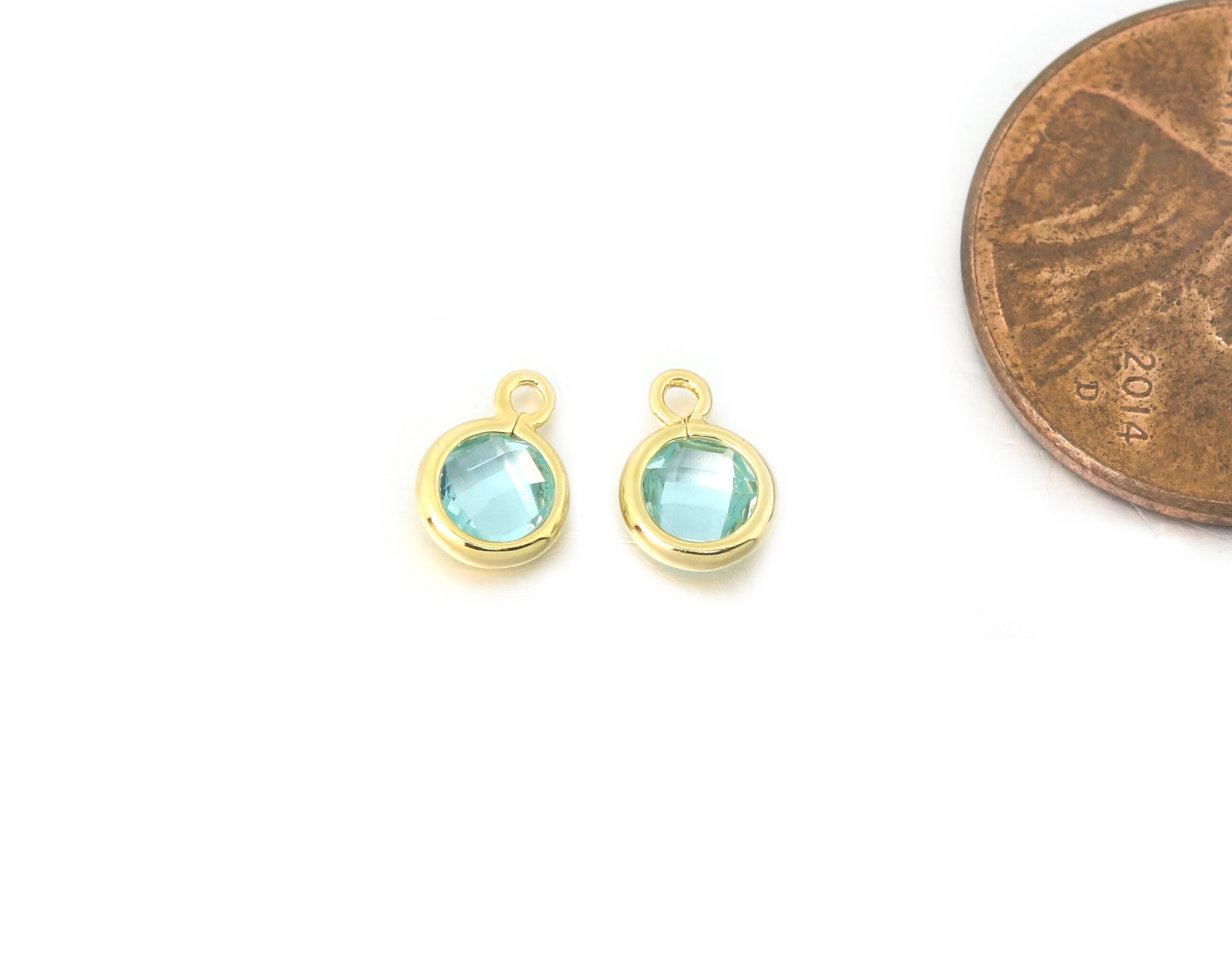 Aquamarine Glass Pendant . Jewelry Craft Supplies . Polished Etsy