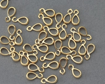 Brass Bail . Jewelry Findings . 16K Polished Gold Plated over Brass  / 10 Pcs - NC042-PG