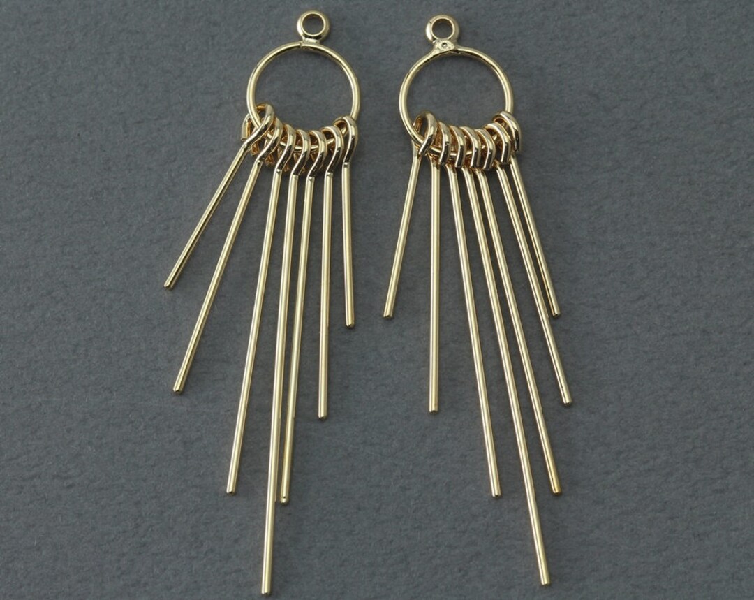 Pins Pendant . Jewelry Craft Supply . Polished Gold Plated Over Steel