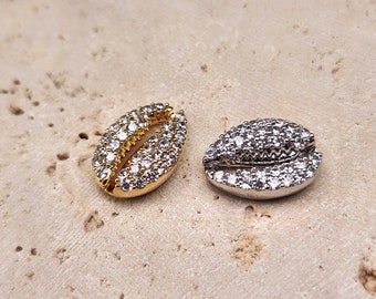 Clam Pendant . Jewelry Craft Supplies . Polished Plated / 1 Pcs - Item No. BC311